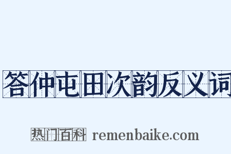 答仲屯田次韵反义词是什么意思的图片